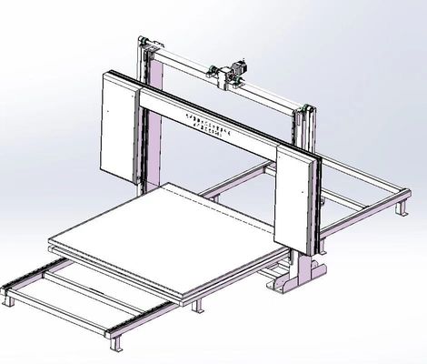 CNC Vertical Vibrition Blade Cutter For Rebound Flexible Foam 4kw 380V 50HZ