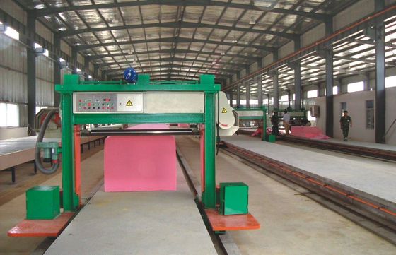 1300KG Rail Type Sponge Cutting Machine For Foam Block Long Sheet Slicing