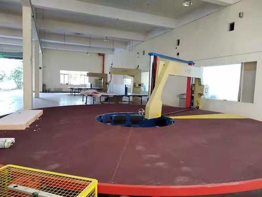 Five Pieces Automatic Horizontal Foam Cutting Machine With Carousel Table