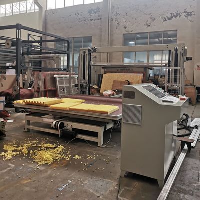 CNC Horizontal Sponge Cutting Machine For PU Foam Latex Basotect Composite Foam