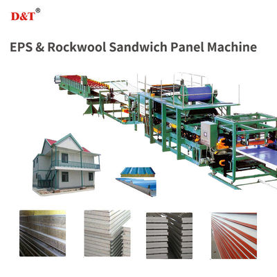 Versatile Customized EPS / Rock Wool Sandwich Panel Machine For Roof And Wall