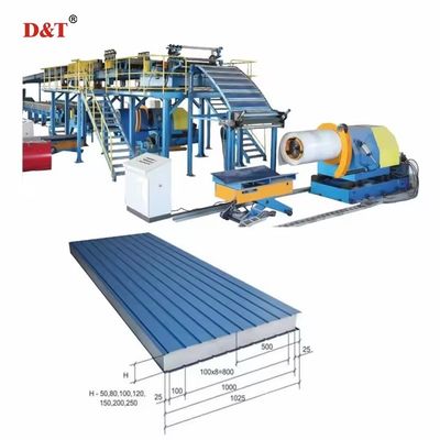 EPS Sandwich Panel Roll Forming Machine/roof Tile Production Line Automatic Rock Wool Provided Color Steel Sheet