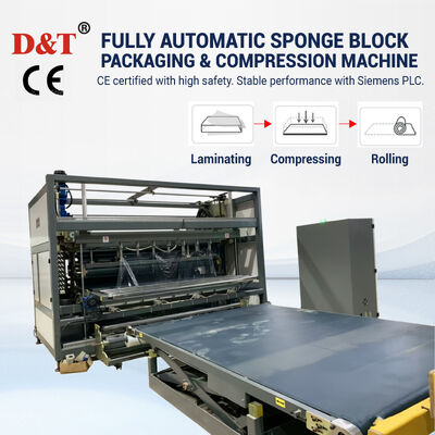 Fully Automatic Hydraulic Driven PLC Controlled Sponge Foam Compressing Machine for Vacuum Packing