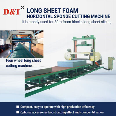 Horizontal PLC Control Foam Cutting Machine with 8.84kw Power for Foam Sheet and Sponge Cutting
