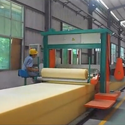 Horizontal PLC Control Foam Cutting Machine with 8.84kw Power for Foam Sheet and Sponge Cutting