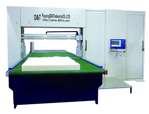 40m/Min Foam Upright CNC Dual Blade Sponge Cutting Machine Cut 3D Shapes